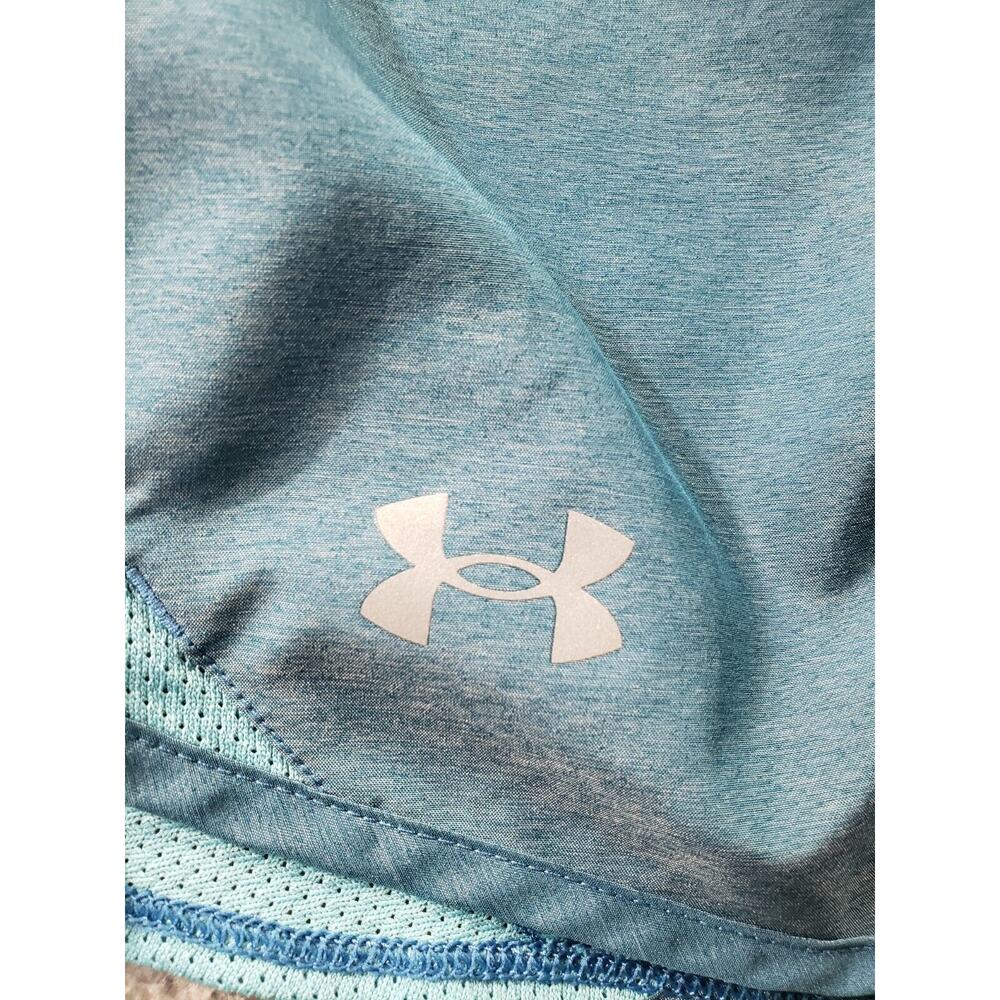Under Armour Shorts Women's Medium Teal Blue 2.0 Fly By Running Athleisure 28x3 - Picture 4 of 16